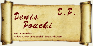 Denis Poučki vizit kartica